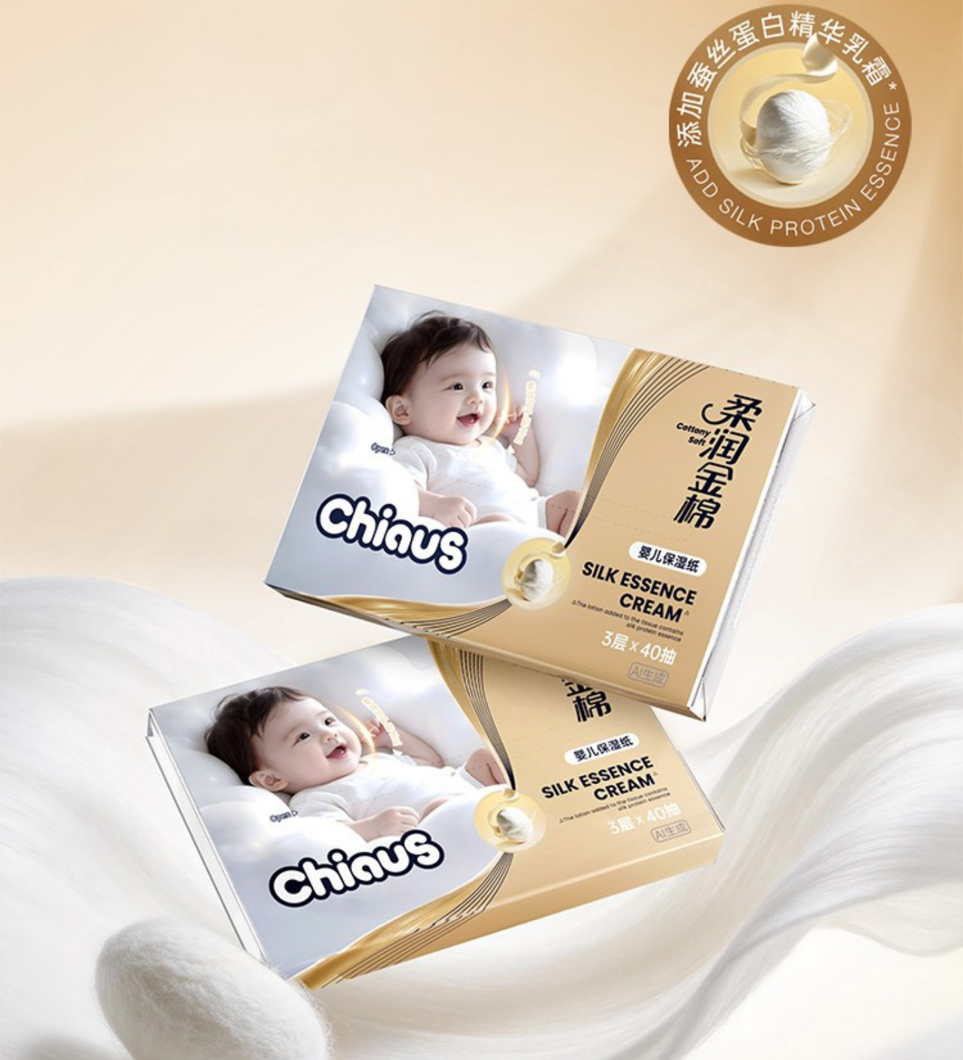 Baby lotion tissue-add silk protein essence Baby lotion tissue-add silk protein essence