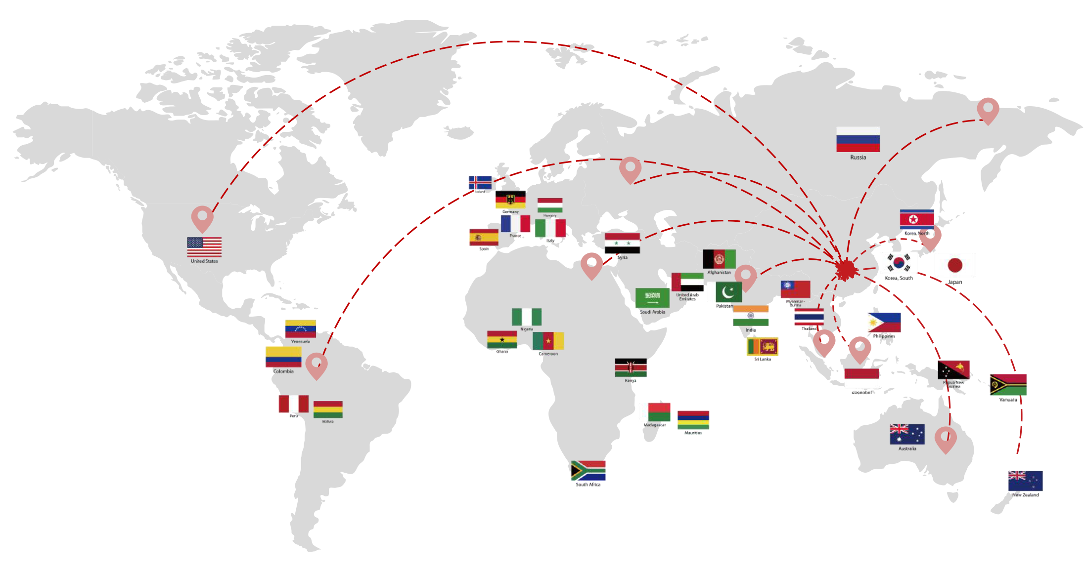 30+ countries map 30+ countries map