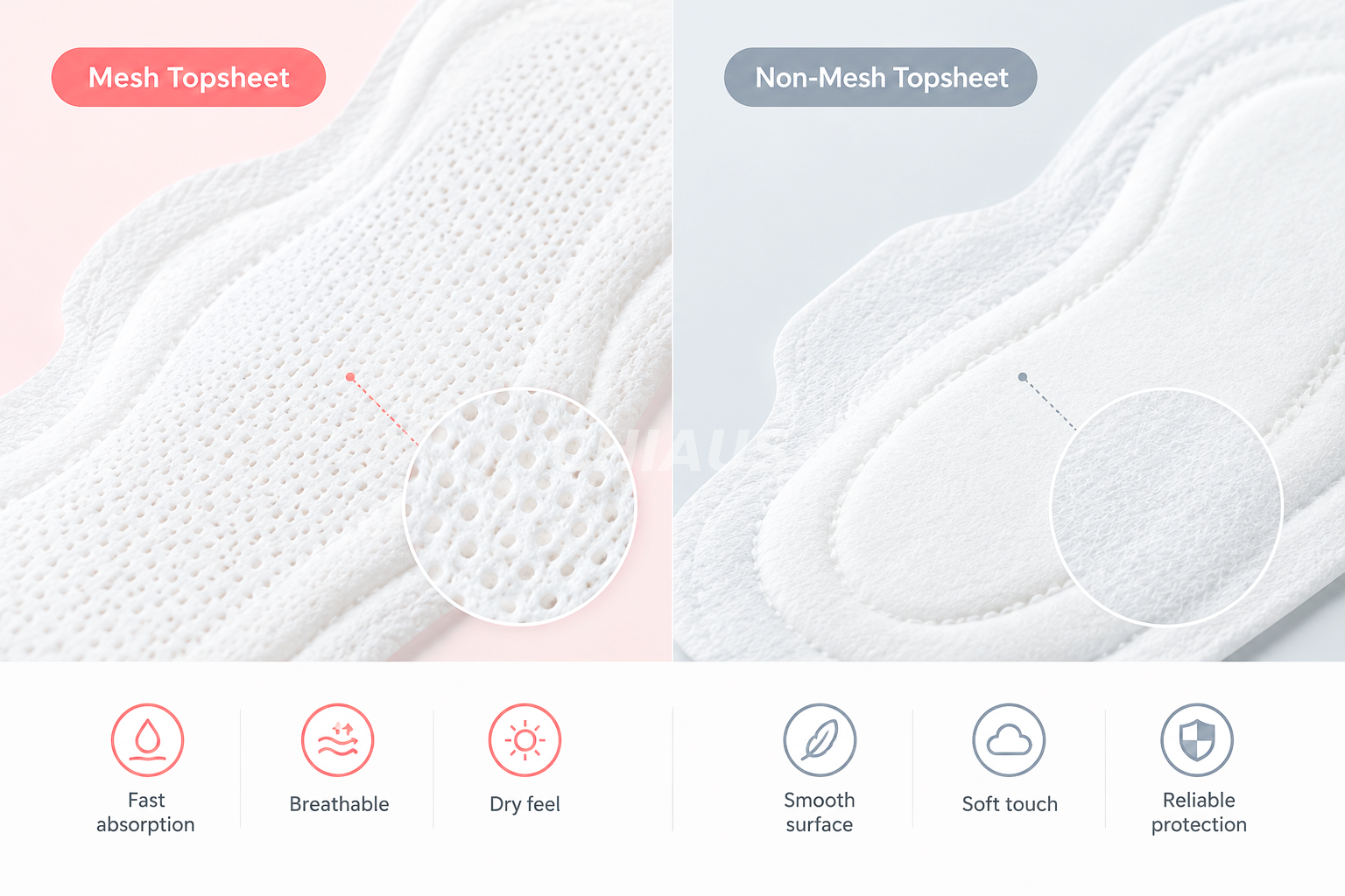 the difference between mesh and non-mesh sanitary pads 1 the difference between mesh and non-mesh sanitary pads 1