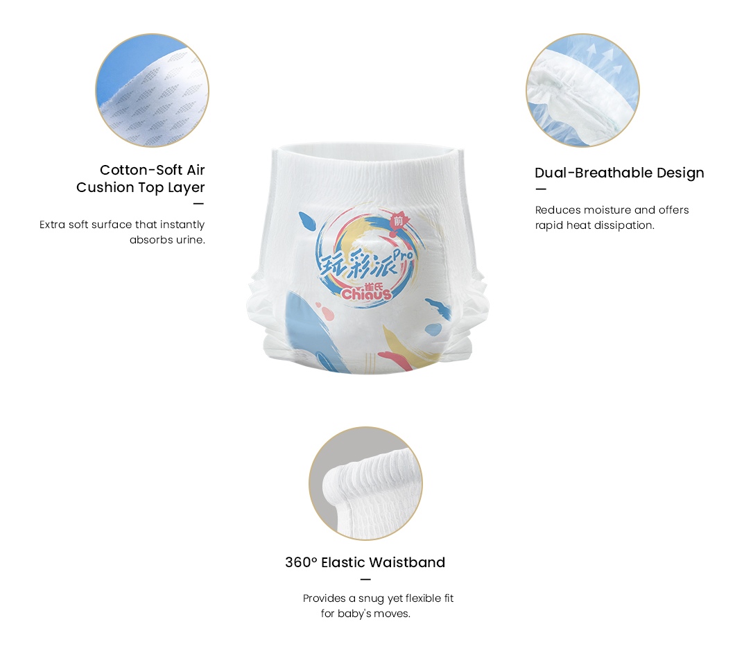 Main features of QL301 baby pull up pants