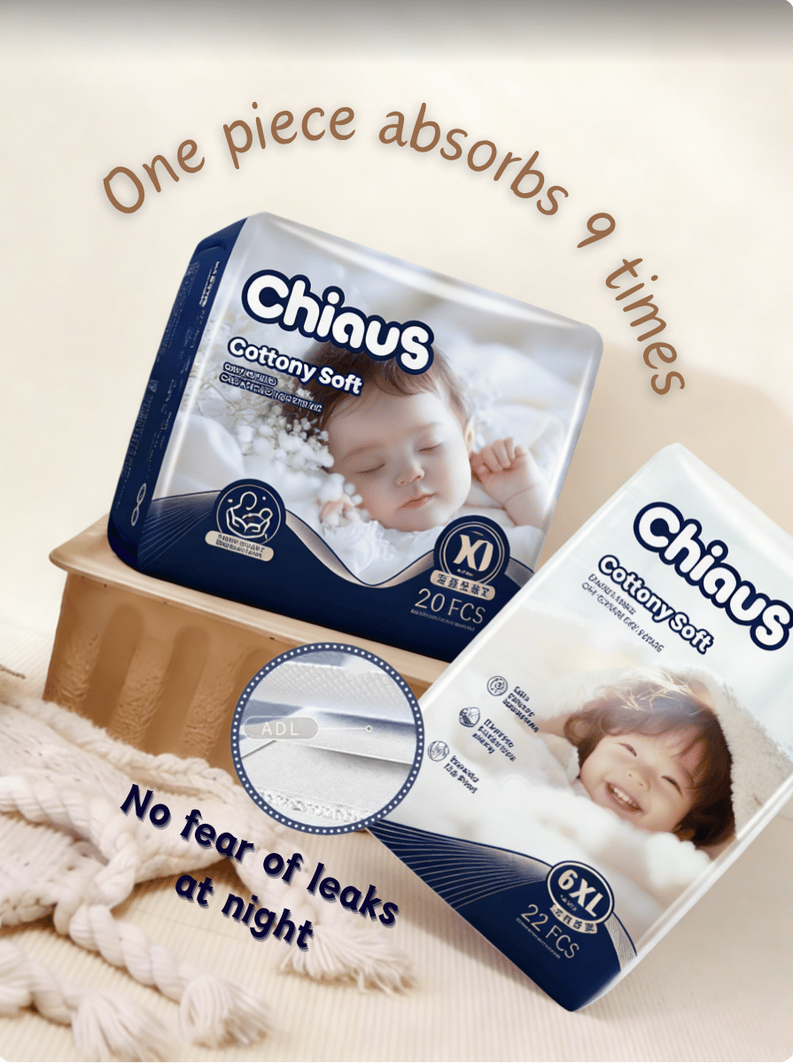 chiaus high absorbency infant diaper wholesale that can hold 9 pees