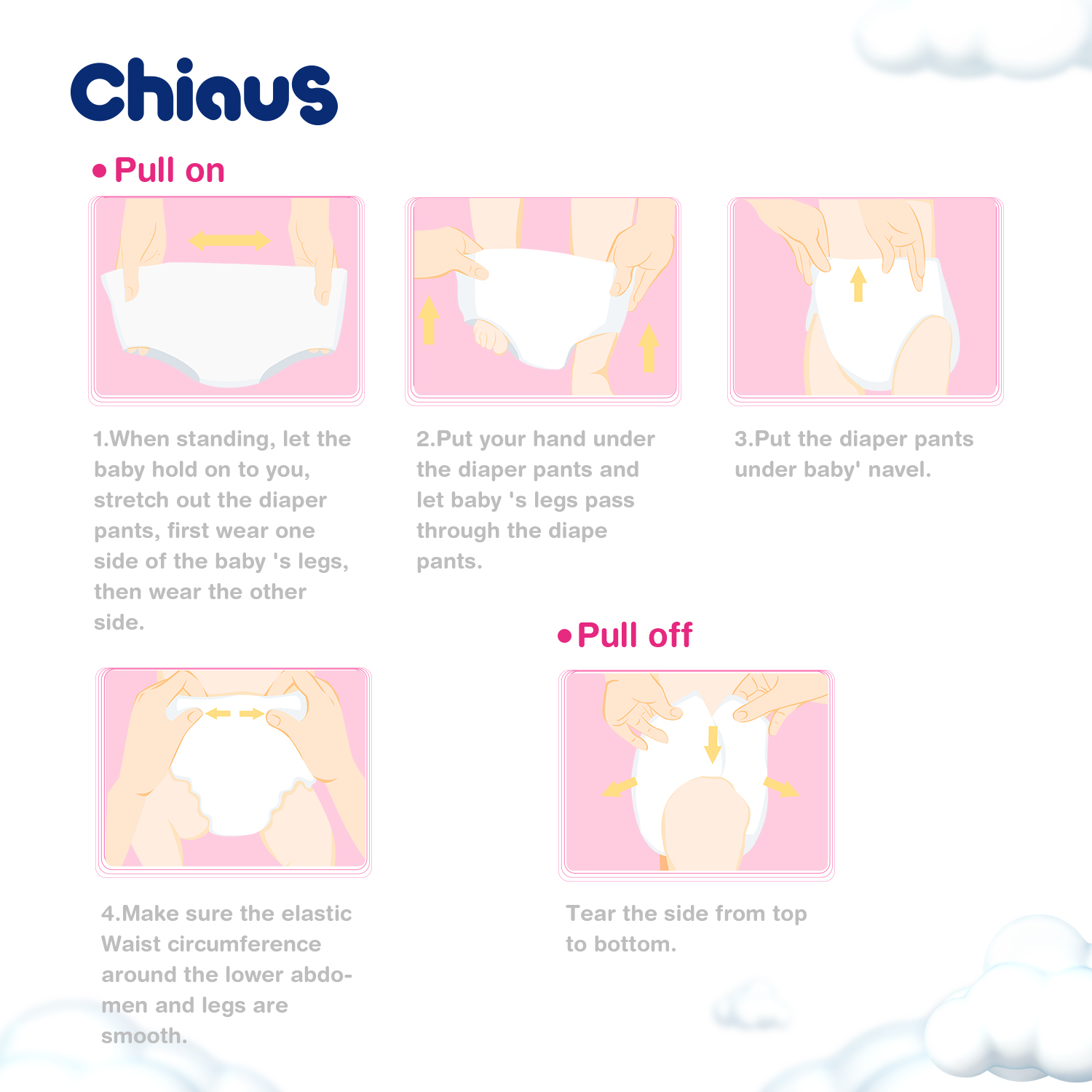 pull on and pull off pull-up pants