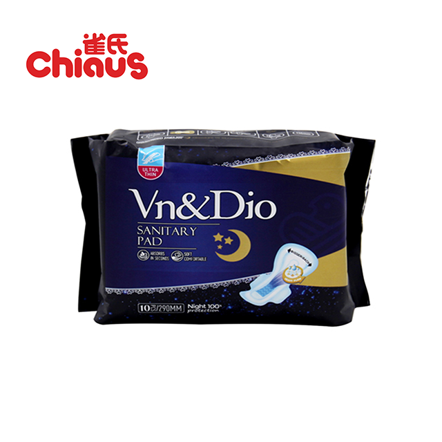 Chiaus Manufacture Soft Lady Sanitary Pads Night Use Femal Pads