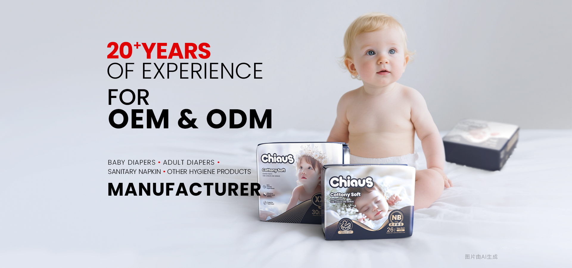 OEM Baby Diaper Manufacturer with more than 20 years