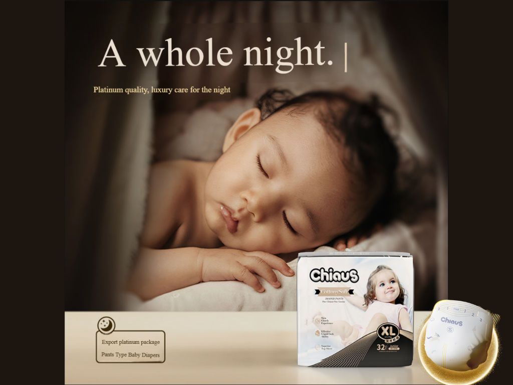 chiaus diapers-cottony soft series that provide baby the ultra soft care with the best diapers materials