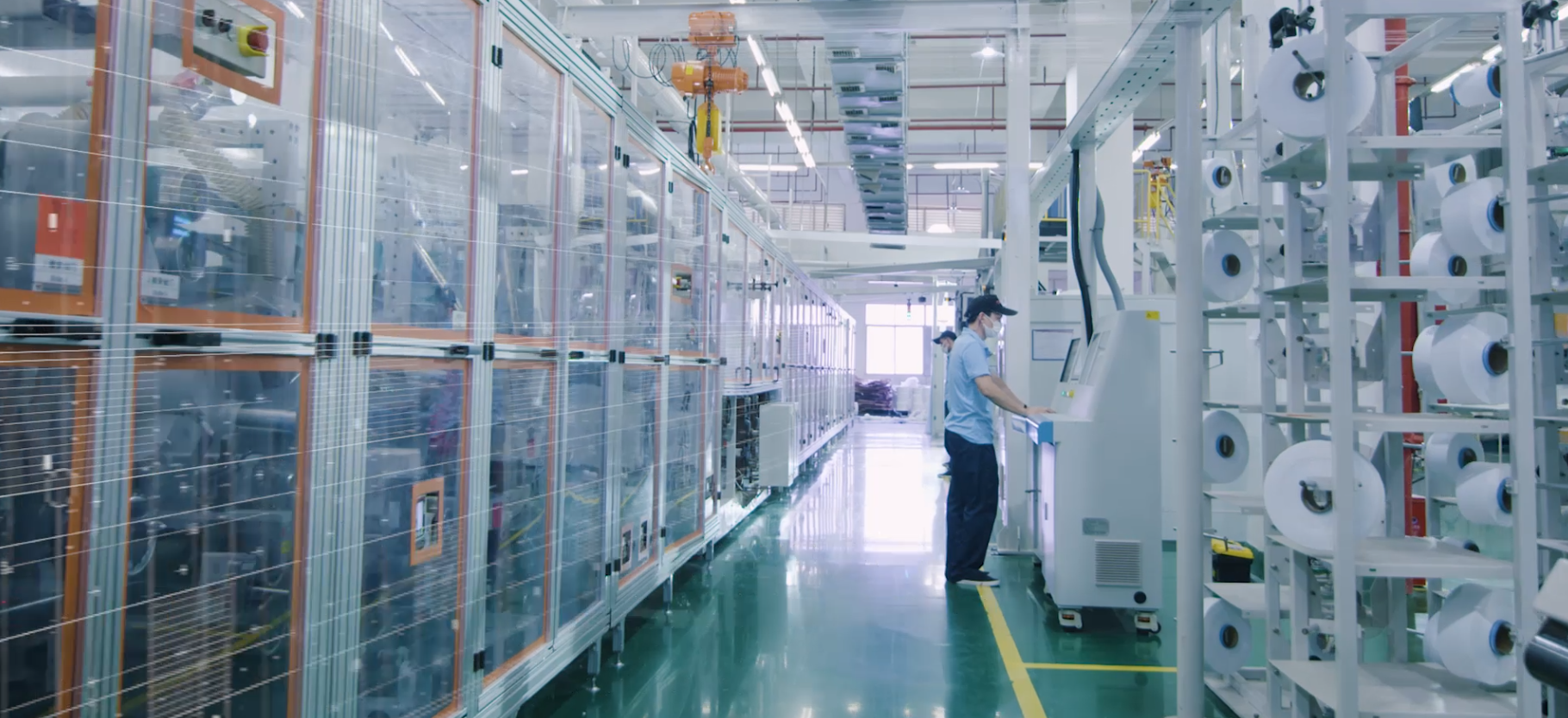 the production line of chiaus baby diapers manufacturer