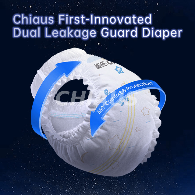 3D ＆ dual leakage protection technology of overnight diaper pants