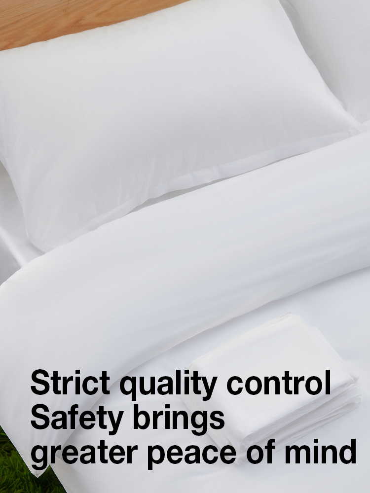 te topsheet of disposable bed sheet set