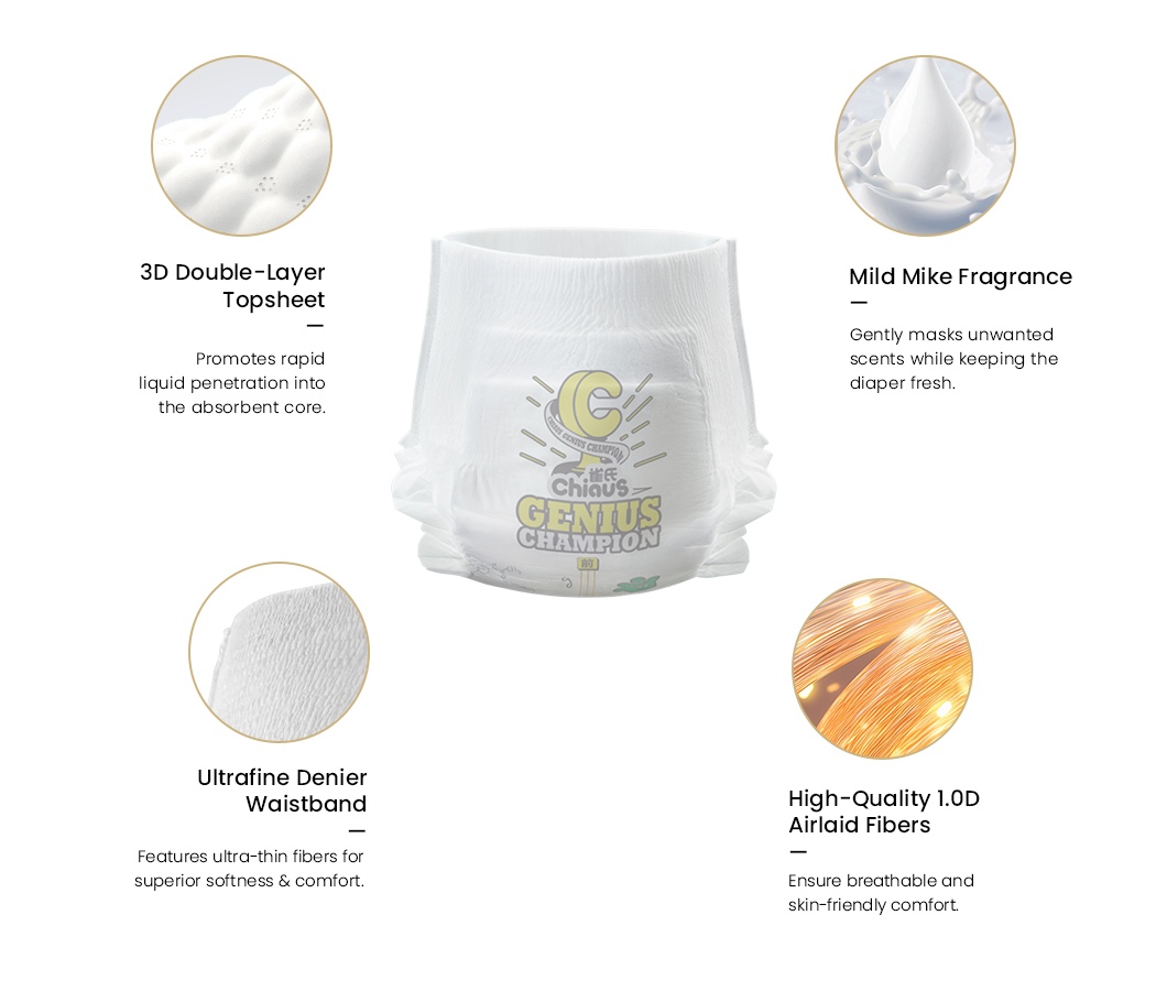 Main features of QL201 baby pull up pants