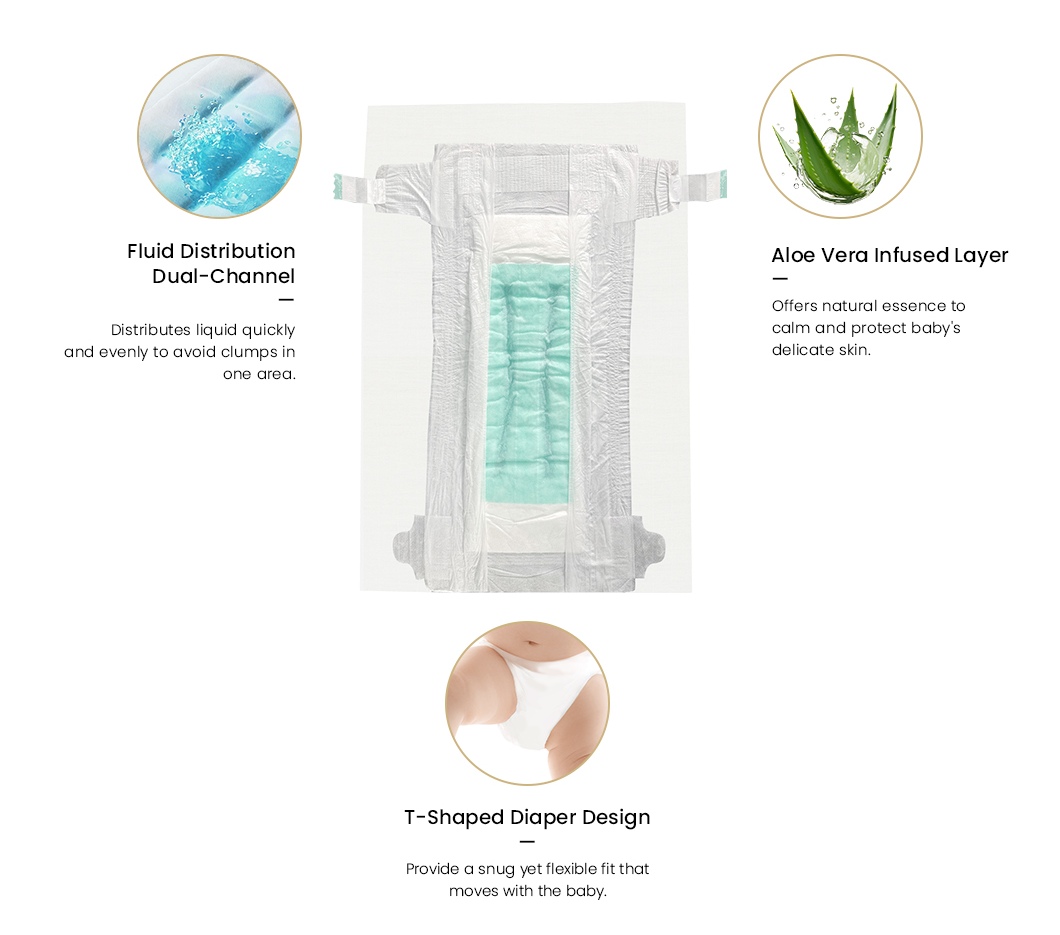 Main features of QY09 baby diapers