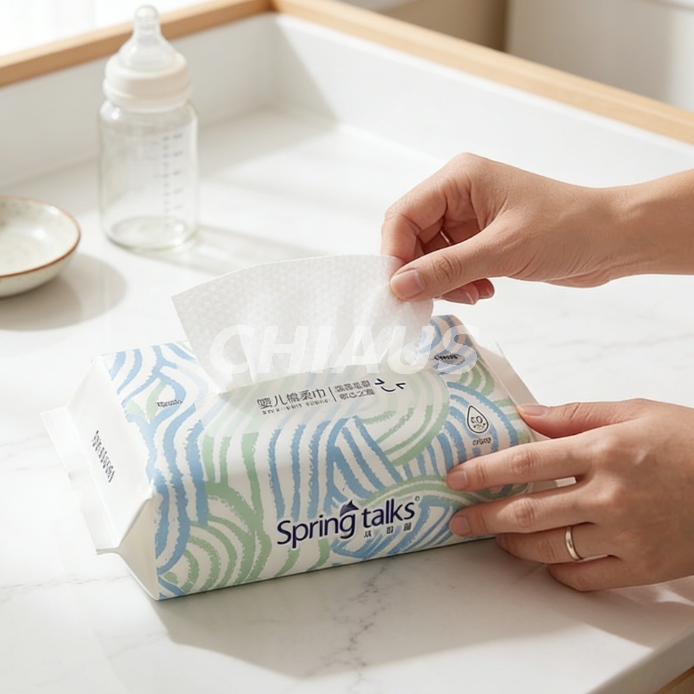 Chiaus Disposable Skin Friendly Cotton Tissues Dry And Wetness Use