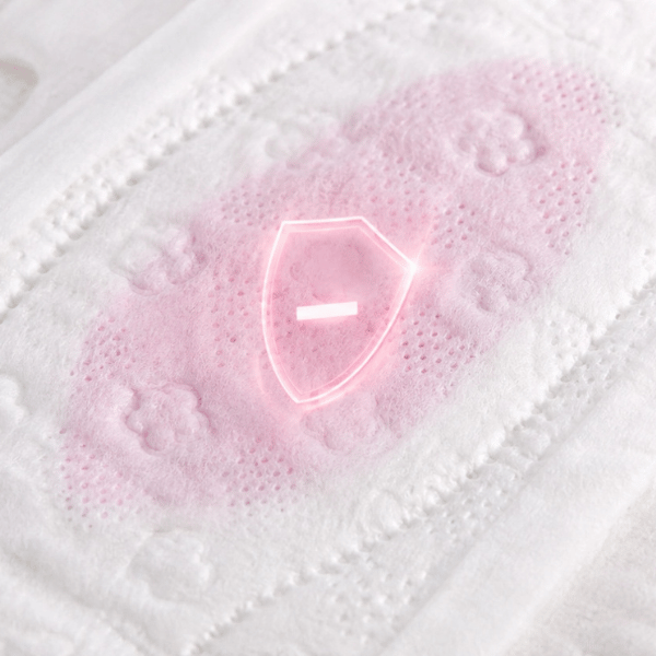 Enhanced absorbent center provides focused protection where it is needed most.