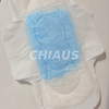 Blue Liquid Being Applied to a Mesh Sanitary Pad During an Absorption Test