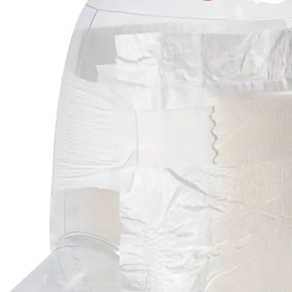 Waistband and fastening area of the bamboo-fiber tape diaper