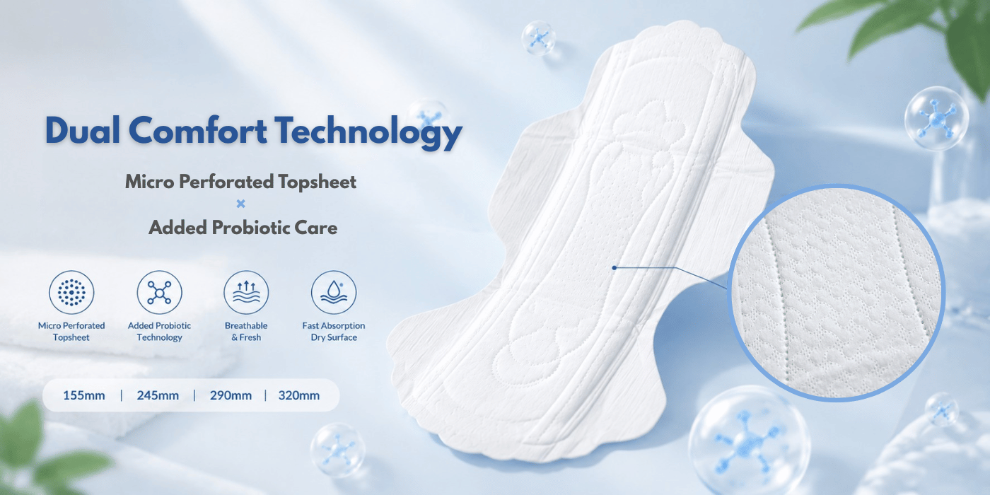 Probiotic Sanitary Pads for Everyday Feminine Comfort