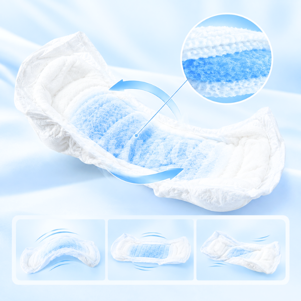 Ergonomic hourglass-shaped incontinence pad with contoured design