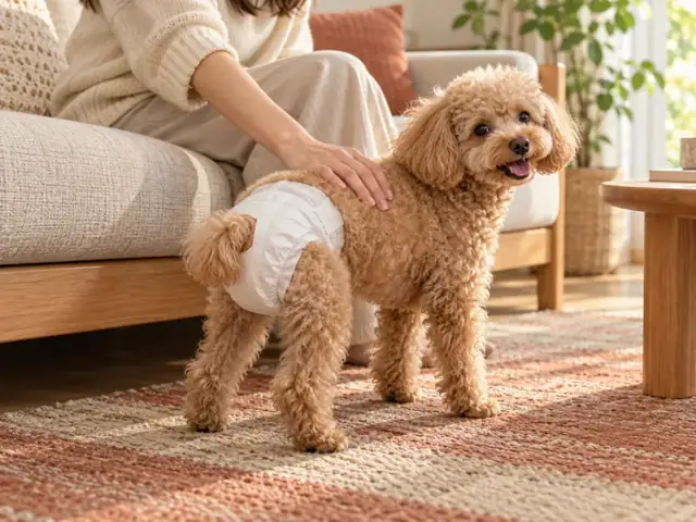 Markasız k&ouml;pek bezi takan bir kanişin yer aldığı a&ccedil;ıklayıcı evde bakım sahnesi