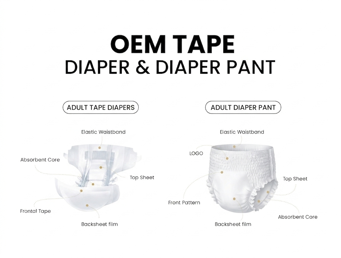 OEM ADULT DIAPERS STRUCTURE