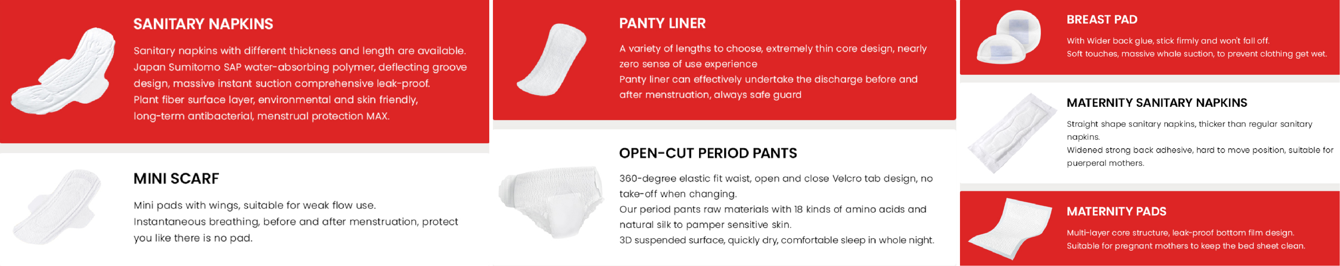 Productos para el cuidado femenino