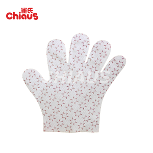 Purple Hexagonal pet cleaning wipe gloves 8 pack
