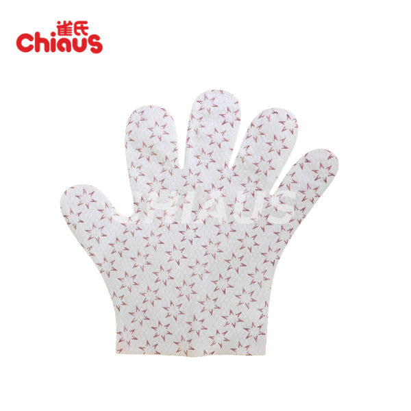 Purple Hexagonal pet cleaning wipe gloves 8 pack